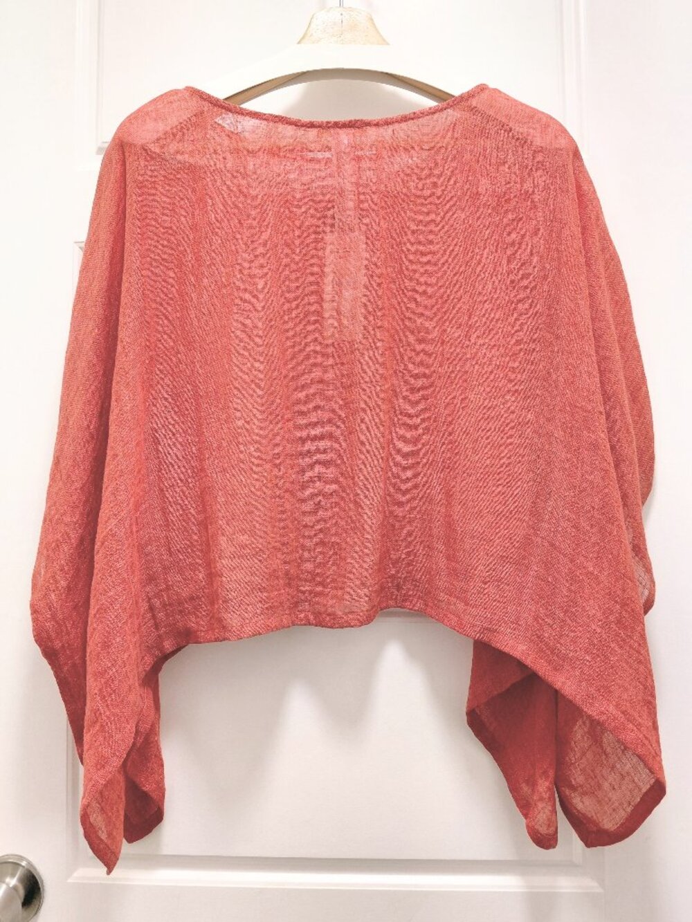 Eileen Fisher Organic Gauze Linen Poncho Size L/XL